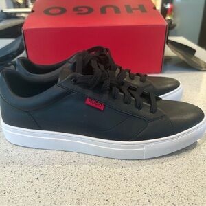 HUGO Black and White Men's Sneakers